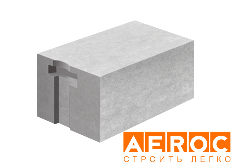 Газобетон Аэрок D400 паз-гребень Н/К 625х400х250 мм