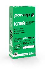Клей по газобетону Poritep для тонкошовной кладки, 25 кг